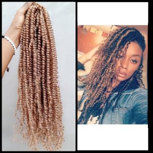 5 PAQUETS TWIST BRAID - CARAMEL