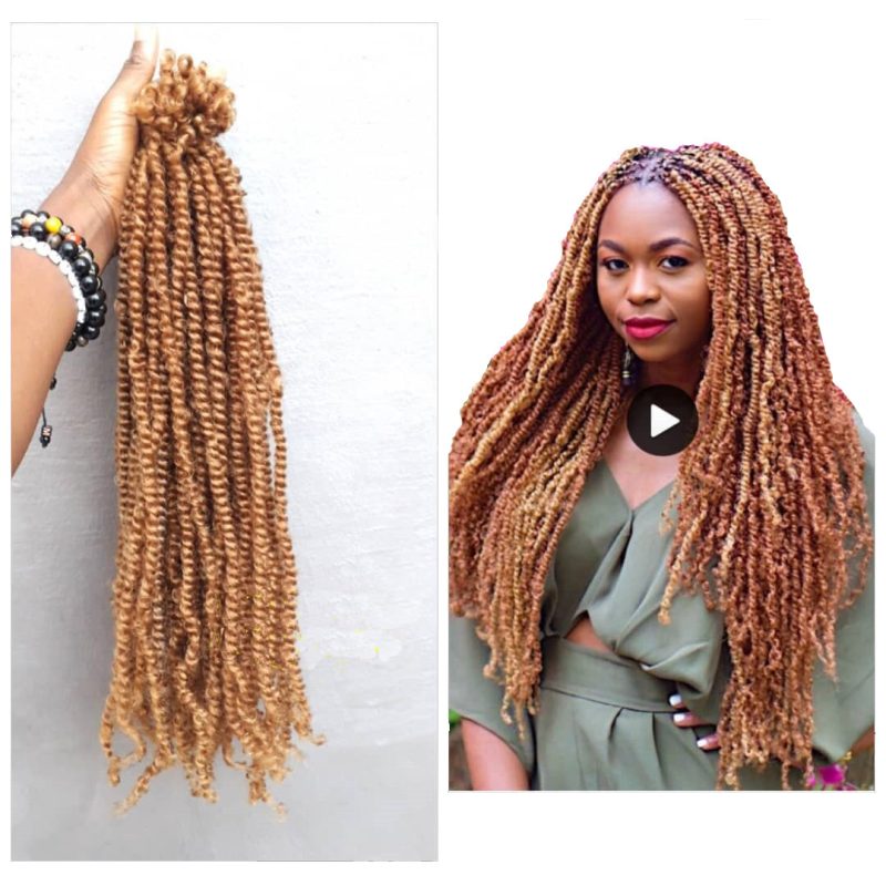 5 PAQUETS TWIST BRAID - BRUN
